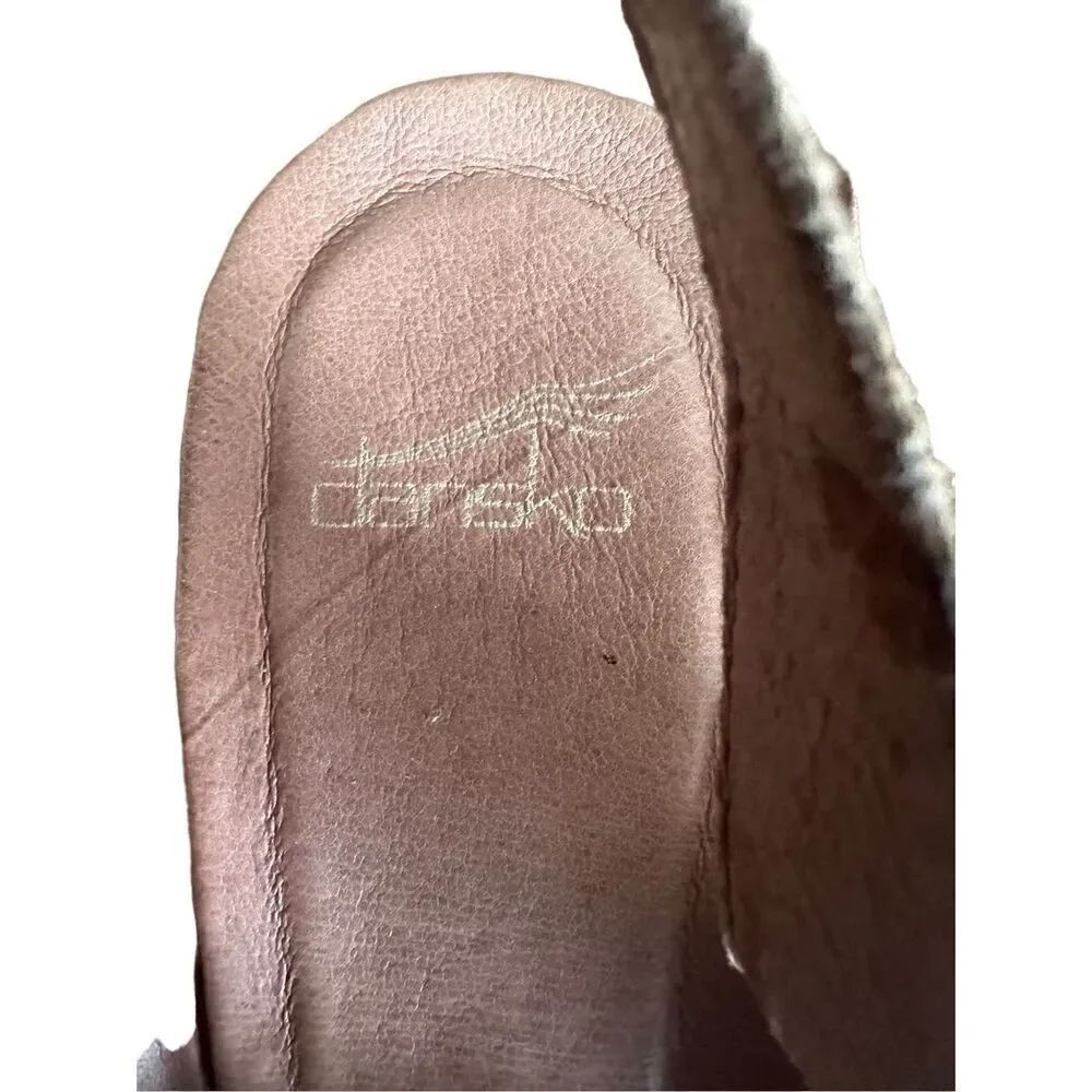 Dansko Jacinda Taupe Snake Slingback Sandals Size 38. US Size 7.5 - 8 - Picture 12 of 15